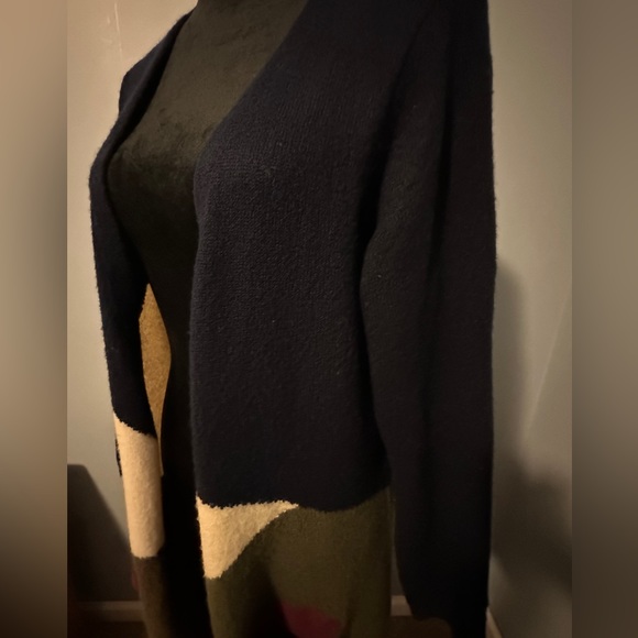 VENUS Color Block Long Duster - Picture 2 of 7